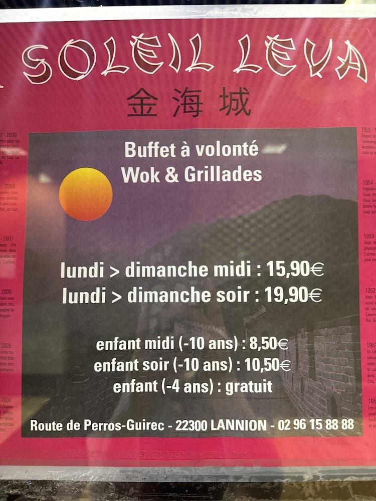 AU SOLEIL LEVANT - Menu Image 4